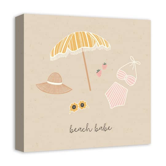 Beach Babe Essentials 16" x 16" Canvas Wall Art